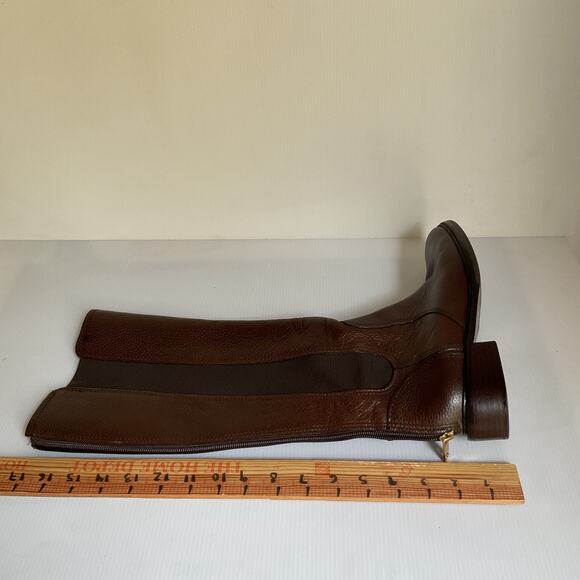 Tory Burch Brown Leather Riding Boots • Women’s 8.5 • Equestrian Style - Picture 10 of 12